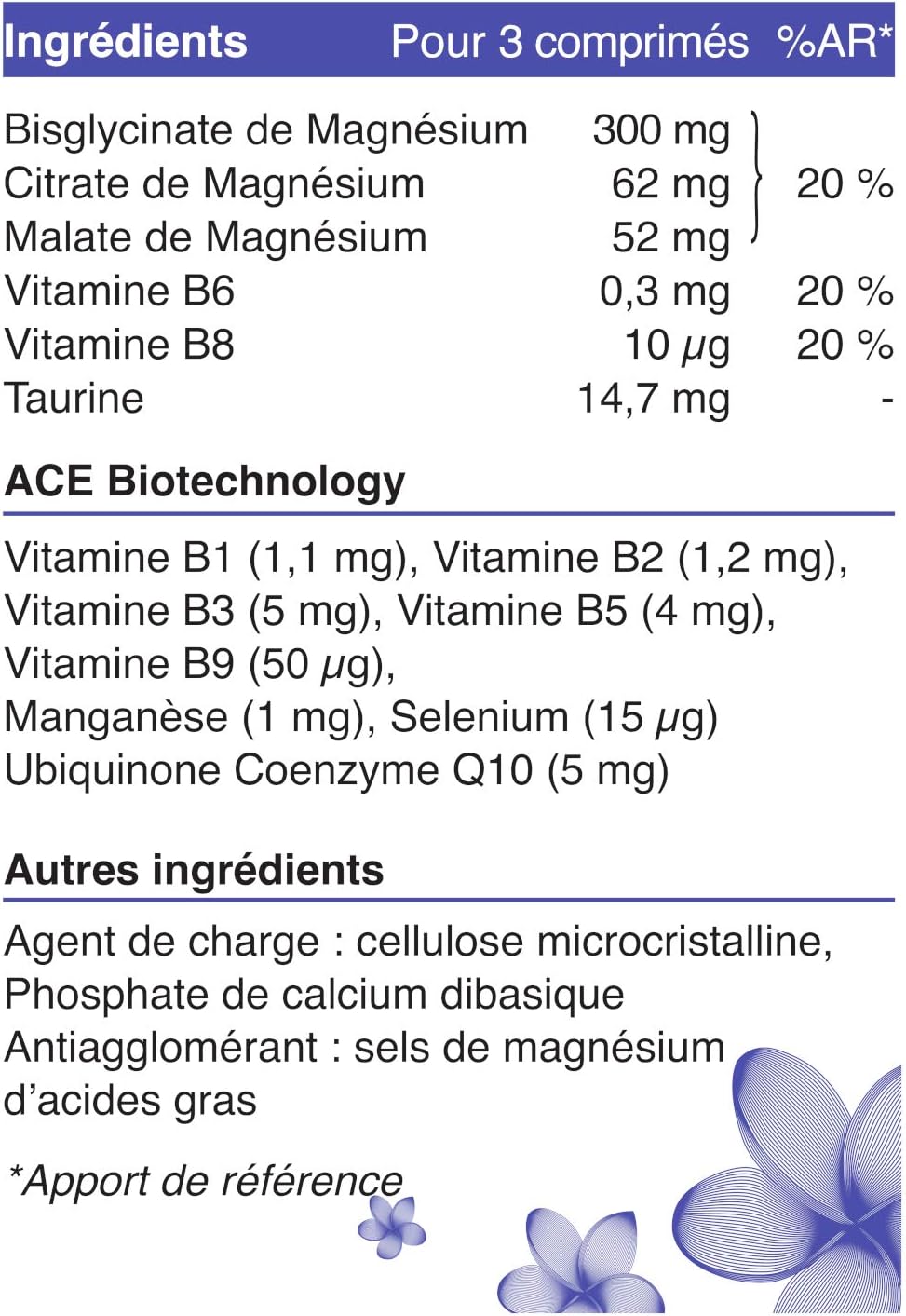 ULTRA Magnesium | Ultra-Assimilable Bisglycinate, Citrate and Magnesium Malate | Taurine, B6 & B8 | Stress, Sleep & Vitality | Vegan & Gluten Free | 414mg/d 150 tablets | Made in France - Image 8