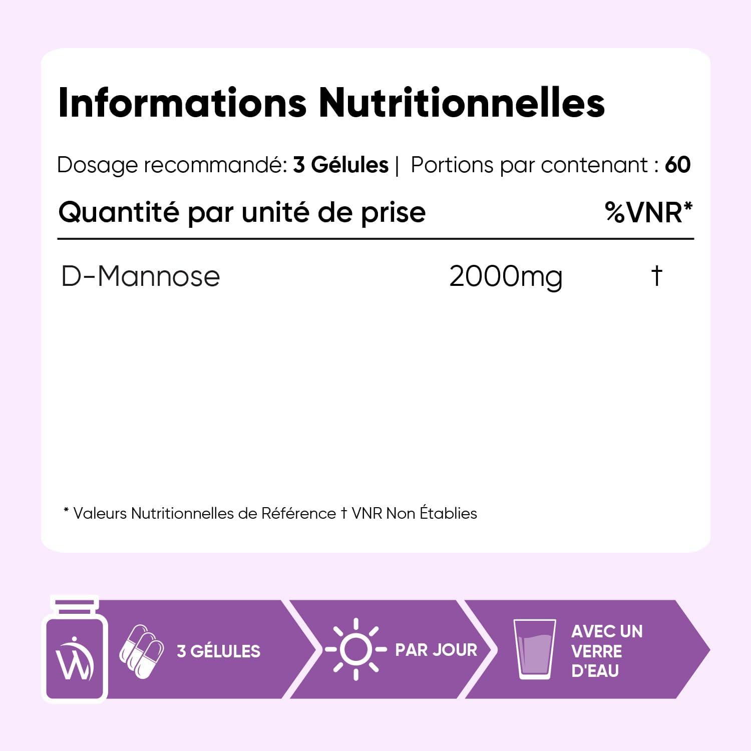 D Mannose Vegan Capsules 2000mg, 180 D Mannose Powder in Capsules Multi-Use - Image 4