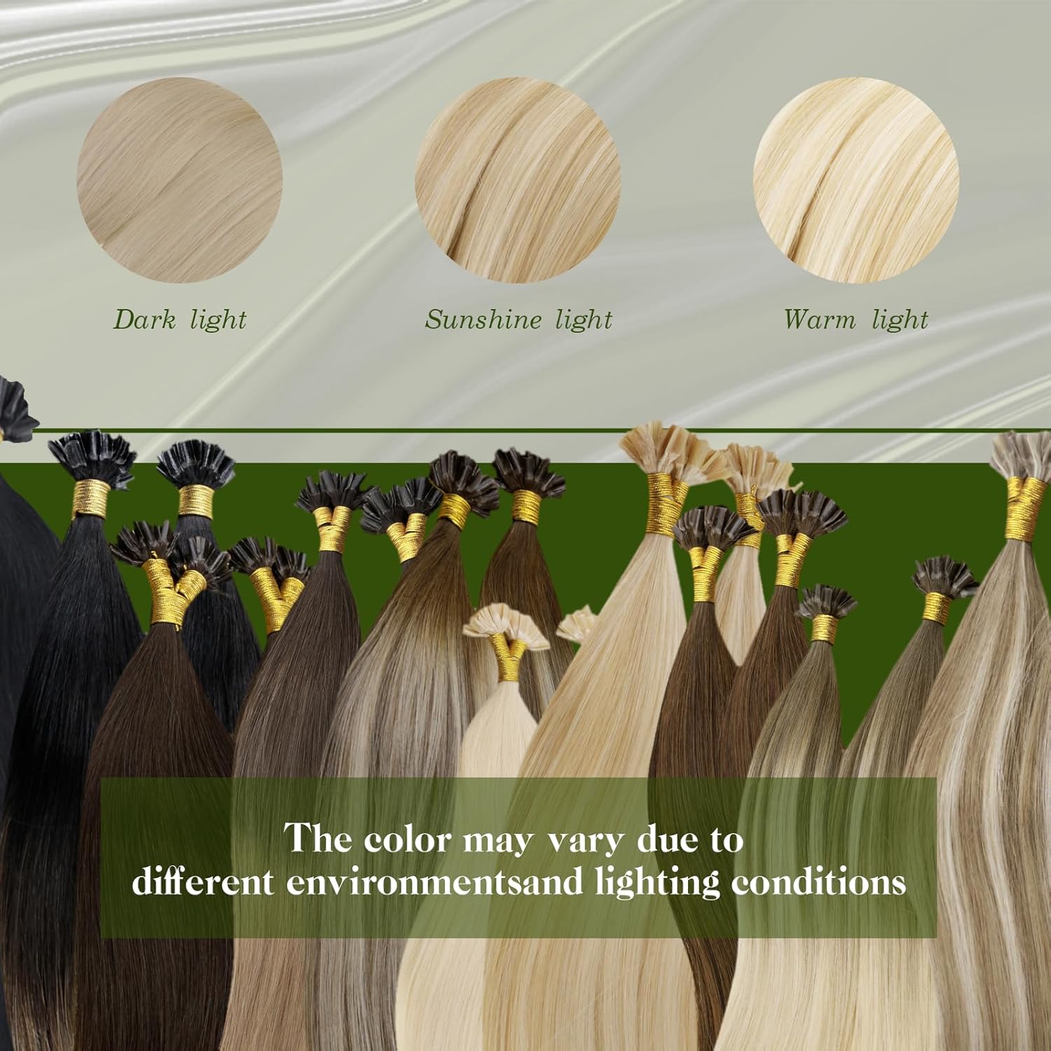 RUNATURE Natural Keratin Hair Extension Platinum Blonde 35 cm 50s 50 g #60 | Keratin extension, real human hair, smooth, shiny, silky soft, invisible, natural fusion - Image 8