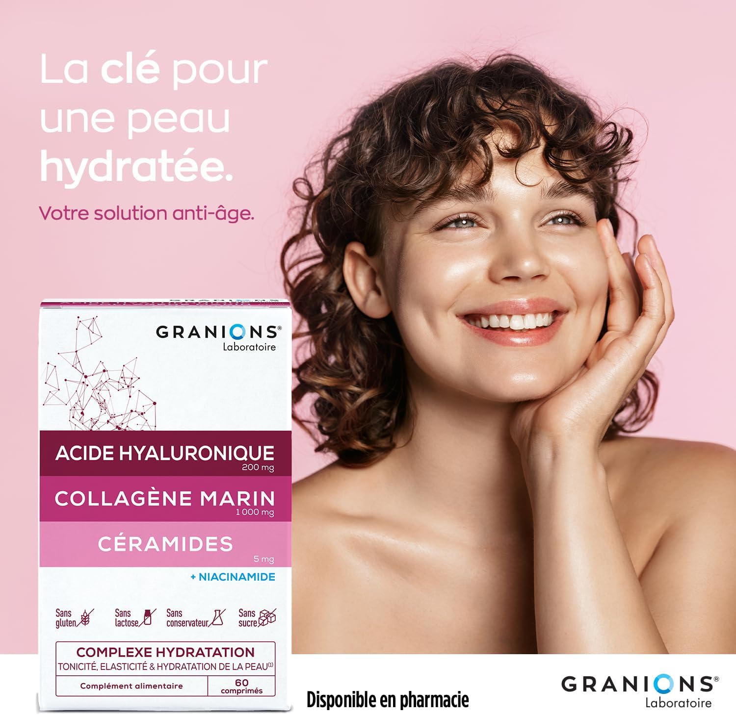 Niacinamide - Granions Collagen Marine Anti Wrinkle - Ceramides Hyaluronic | Collagene marin enrichi niacinamide et ceramides, soutient l'eclat et l'anti ride de la peau - cure 1 mois, Granions - Image 5