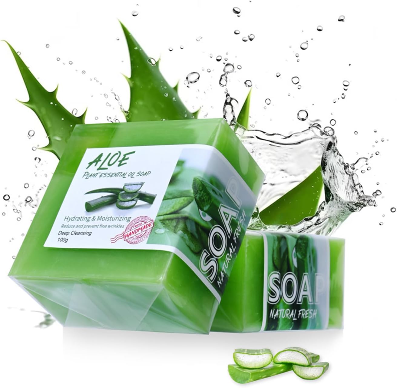 Natural Aloe Vera Soap for Face and Body Care - Deep Cleanses and Moisturizes Sensitive Skin - 100g - Image 10
