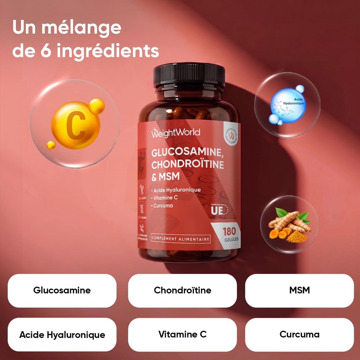Supplementary Duo - Calcium Magnesium Zinc Vitamin D3 K2 MK7 400 Tablets (+ 1 Year) - Glucosamine Chondroitin MSM 180 Capsules, with Turmeric, Hyaluronic Acid & Vitamin C Ascorbic Acid L - Image 6