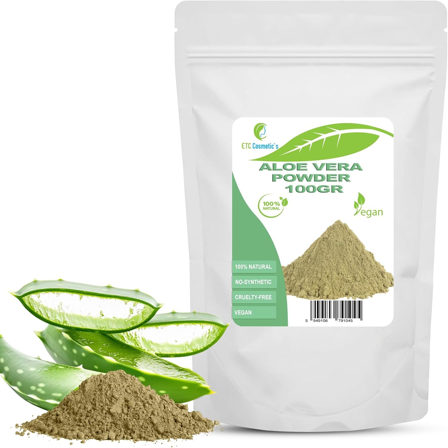 Aloe Vera Powder - 100g - Face Masks, Body Mask, Hair Mask, Promotes Hair Growth, Moisturizing, Natural & Chemical Free - Image 2