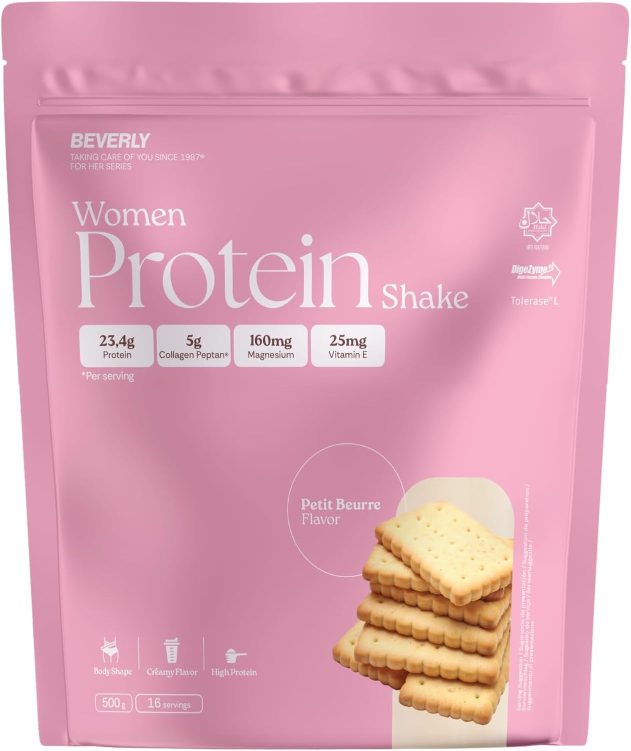 Beverly Women Protein Whey Protein for Women with Marine Collagen, Magnesium & Vitamin E, 24g Protein Per Serving (500g, Small Butter) - Image 2