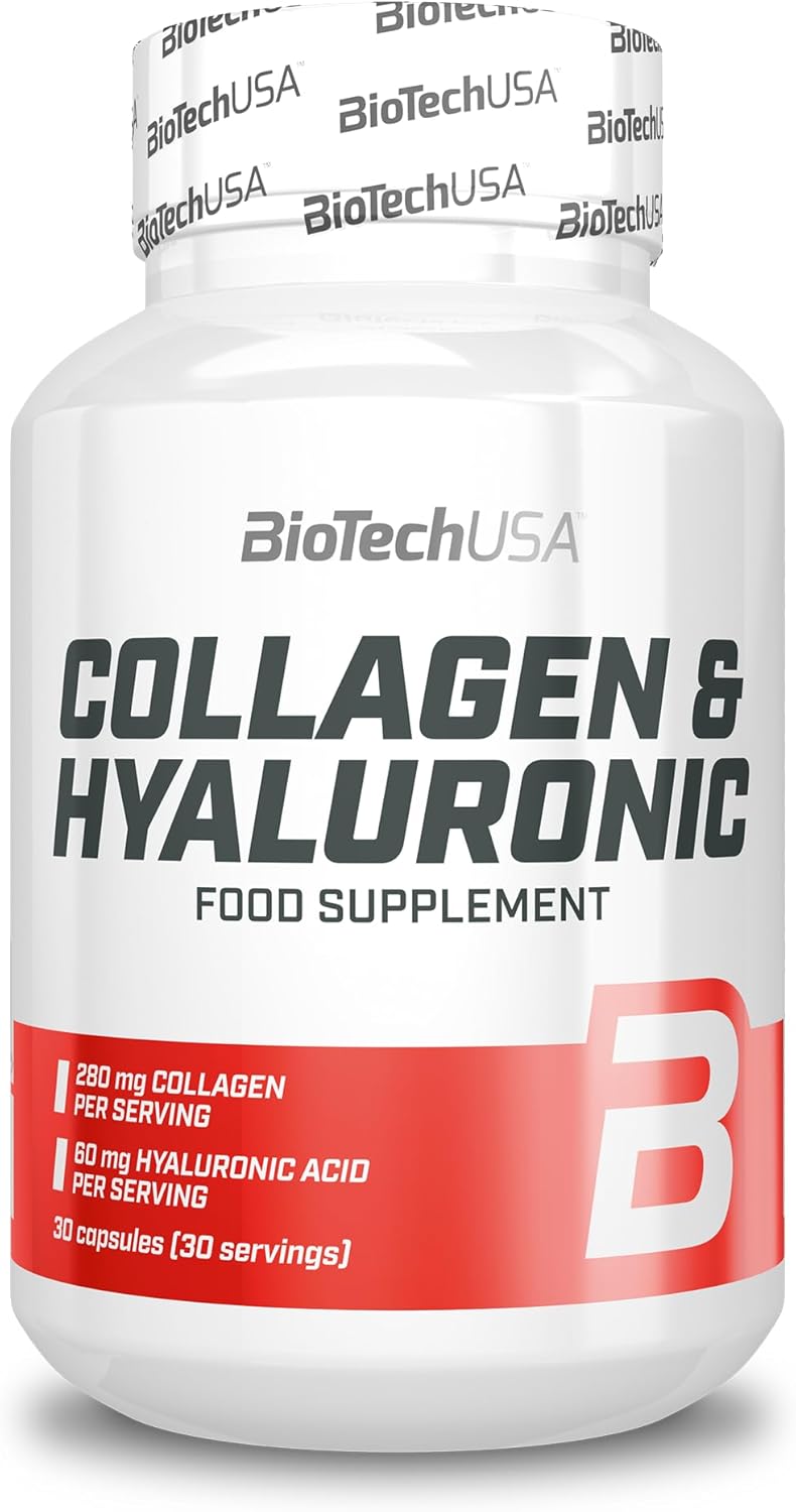 BioTechUSA Collagen & Hyaluronic | 280mg Collagen & 60mg Hyaluronic Acid Per Serving | Easy to Take | Gluten Free, 30 Capsules - Image 2
