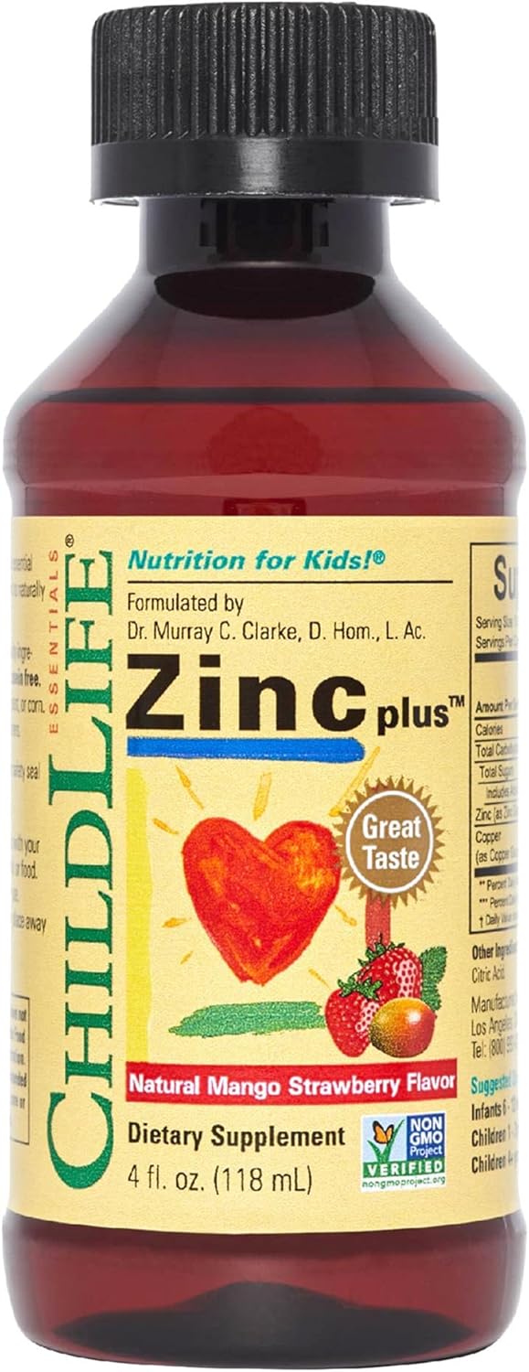 Child Life Zinc Plus, Natural Mango Strawberry - 4 oz. - Image 2