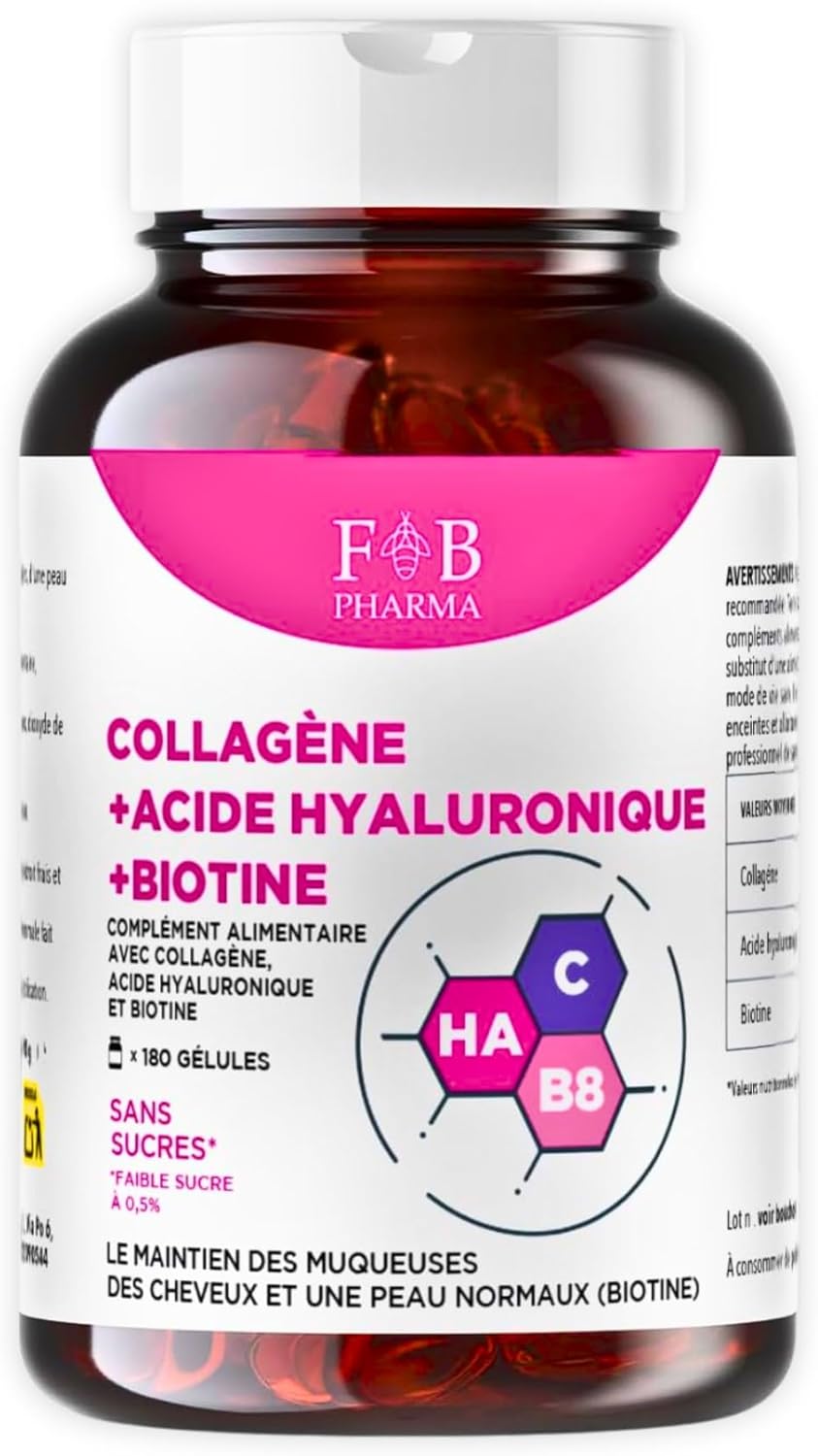 Collagen, Hyaluronic Acid with Biotin – Beauty Supplement for Skin, Hair and Nails – Hydration & Elasticity – 180 Capsules – Premium Quality, Non-GMO, Made in Certified Laboratory - Image 2