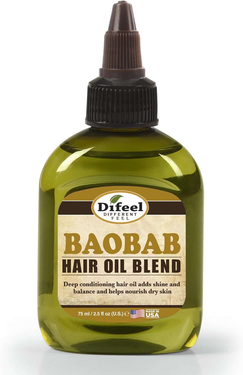 Difeel Premium Deep Conditioning Natural Hair Care Oil - Baobab, nourishes dry skin, adds shine and balance, leaves hair silky and smooth 70g - Image 2