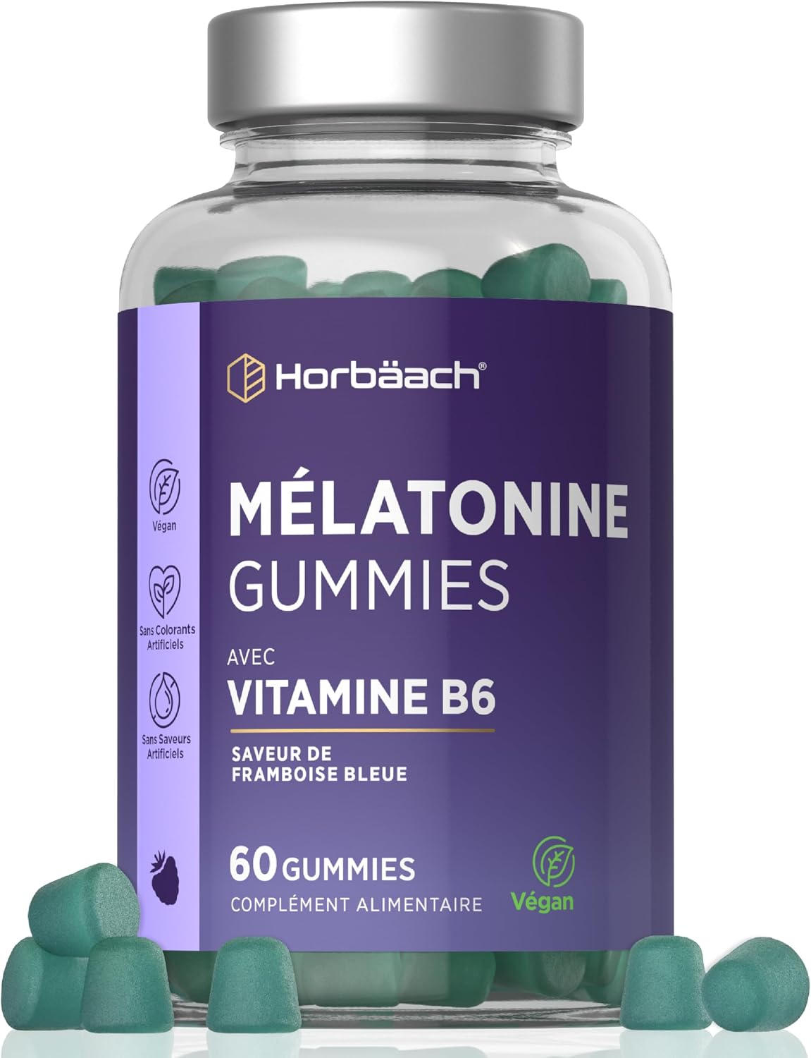 Melatonin Gummies | 60 Gums (2 Months) | With Vitamin B6 | High Dosage Food Supplement | by Horbaach - Image 2