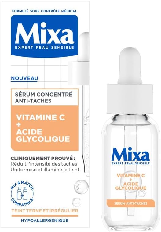 Mixa - Concentrated Anti-Spot Serum - For Dull Complexions - Enriched with Vitamin C and Glycolic Acid - 30 ml - Image 2