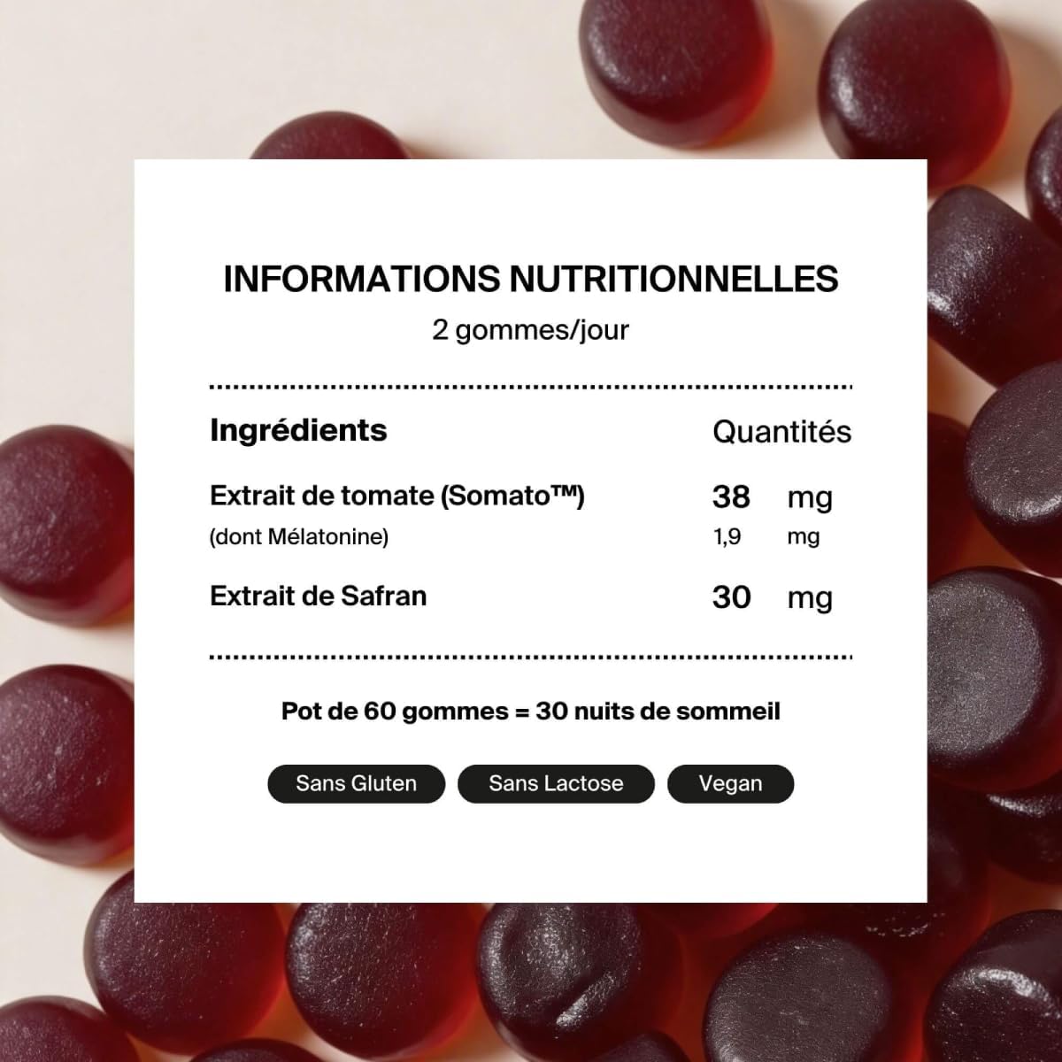 Naali Dream Gummies Sleep - Saffron Vegetable Melatonin - 60 Gummies Reduction Time To Sleep, Reduce Time Shift Effects - Peaceful Sleep Gummies - Vegan - Night Use - Image 2