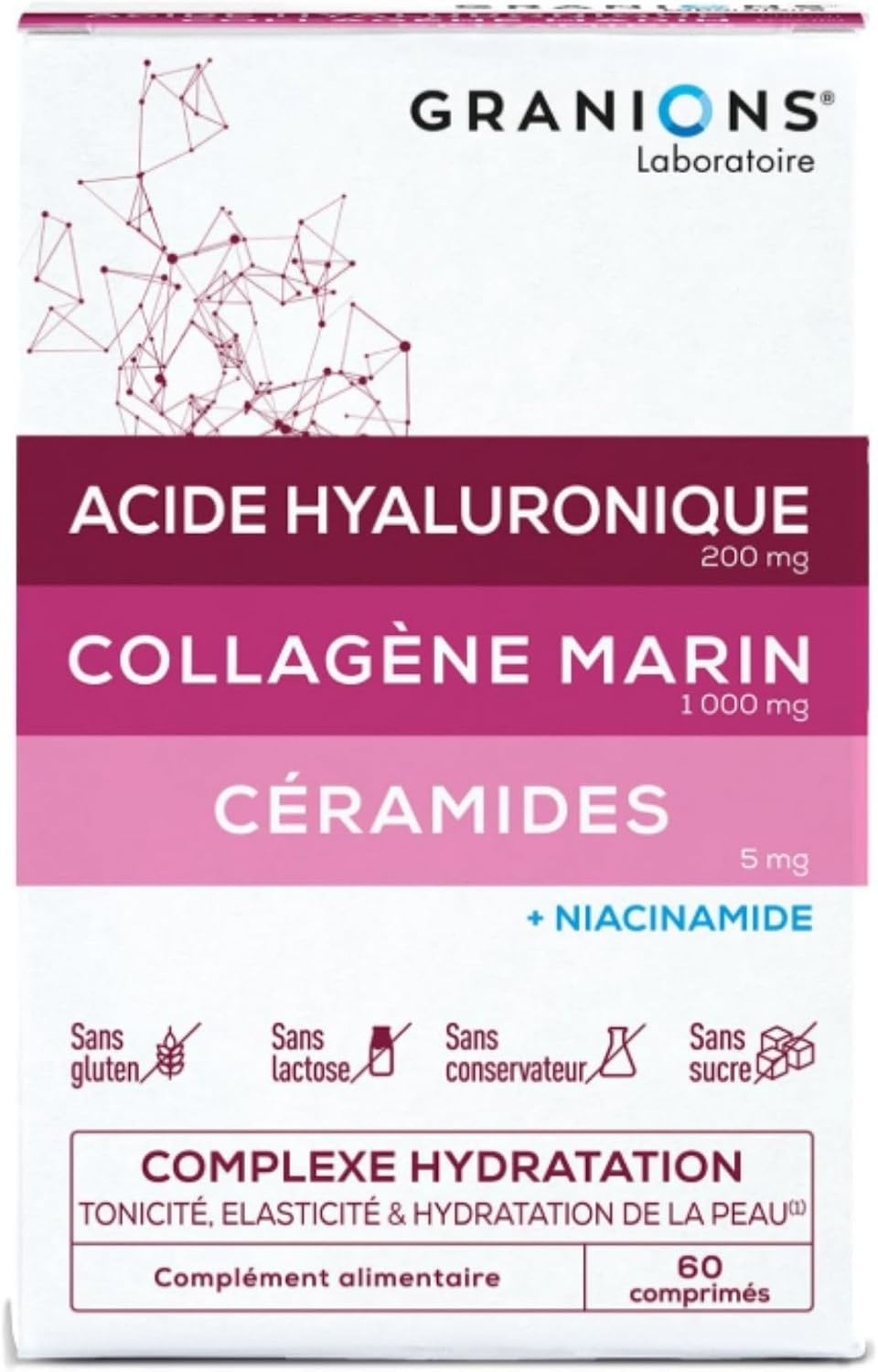 Niacinamide - Granions Collagen Marine Anti Wrinkle - Ceramides Hyaluronic | Collagene marin enrichi niacinamide et ceramides, soutient l'eclat et l'anti ride de la peau - cure 1 mois, Granions - Image 2