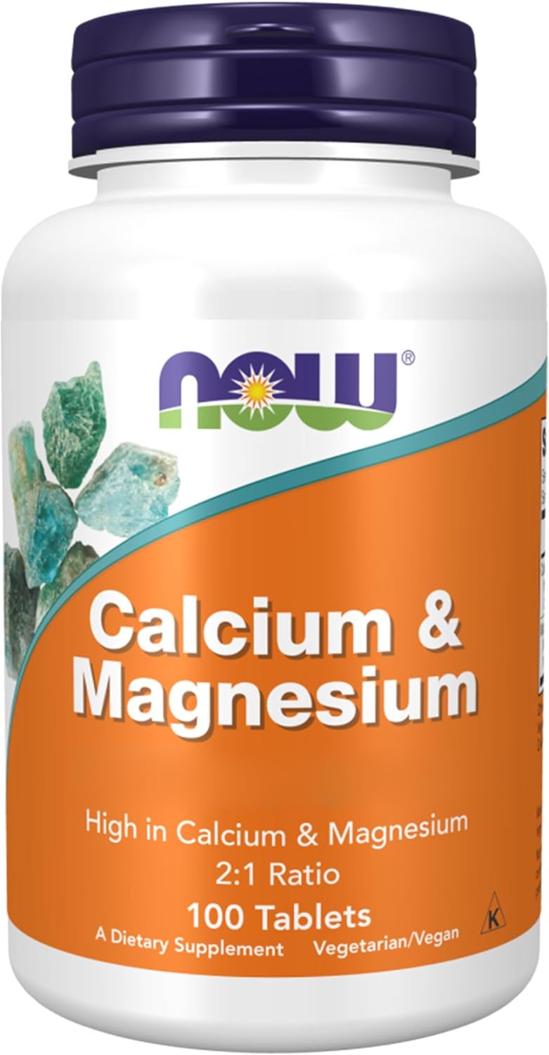 Now Foods, Calcium & Magnesium, 2:1 Ratio, 500mg Calcium and 250mg Magnesium, 100 Vegan Tablets, Vegetarian, Gluten Free, Soy Free, Non-GMO - Image 2
