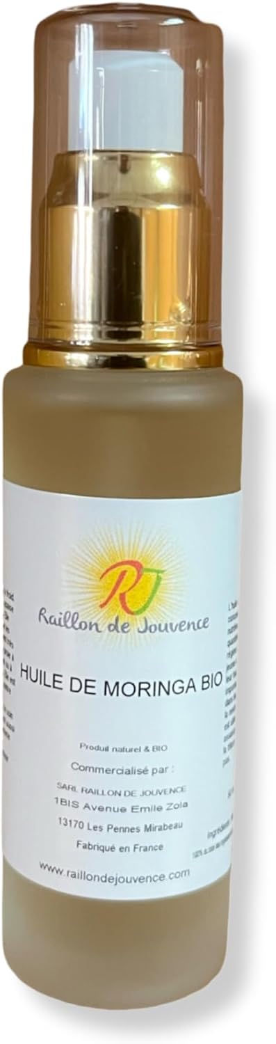 Organic Moringa Oil - 100% Pure and Natural - Moisturizing, Soothing and Anti-Aging - Ideal for Skin Care, Dry and Damaged Hair - 50ml - Image 2