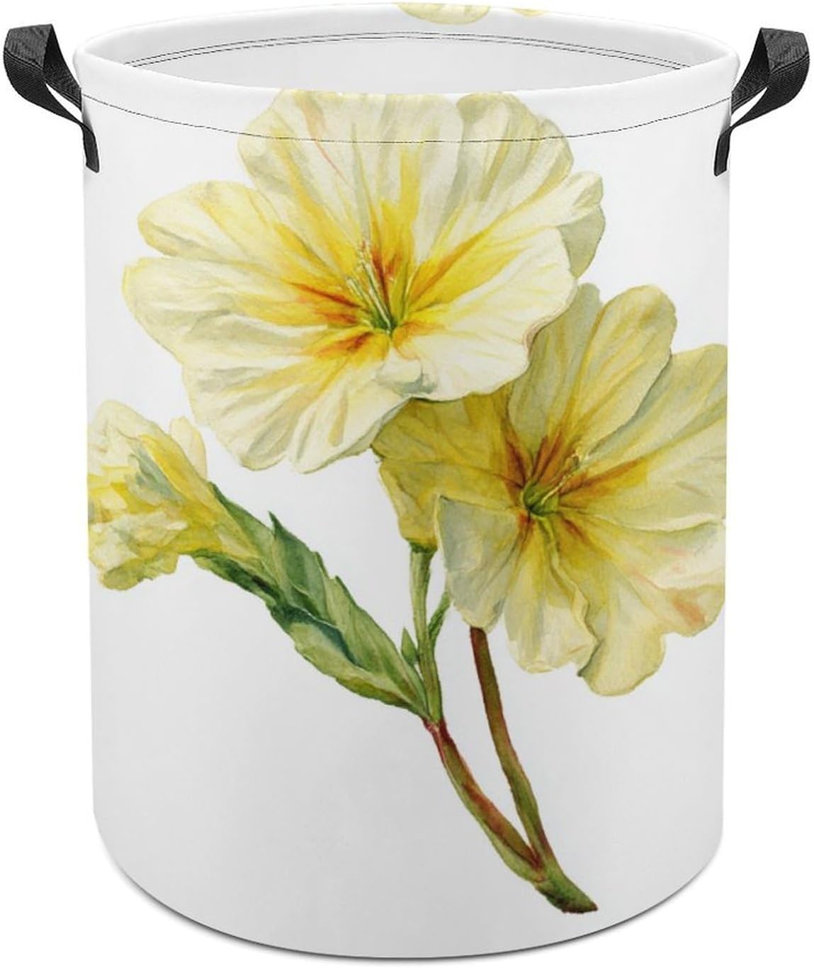 Paniers à linge longs à motif de fleurs d'onagre - Panier à linge imperméable et pliable - Panier à linge sale pour salon, salle de bain - Image 2