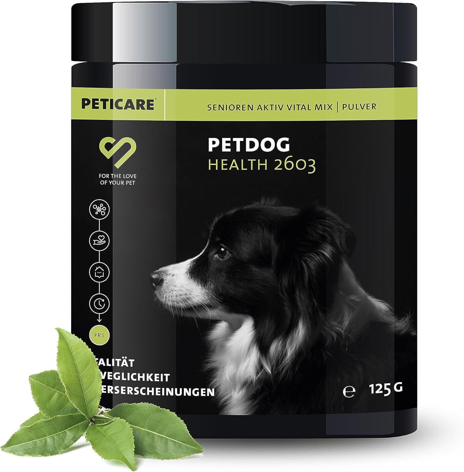 Peticare Senior Active Vital Mix Powder for Senior Dogs | Natural Food Supplement with Green Mussel, MSM, Turmeric | Immune Boosts & Deficiencies | petDog Health 2603 (125 g) - Image 2