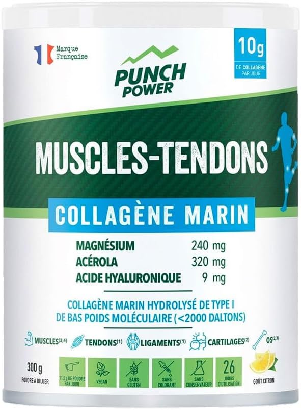 Punch Power | Muscles-tendons Collagène Marin (300g) | Soin articulations | Association de magnésium et vitamine C - Citron - Image 2