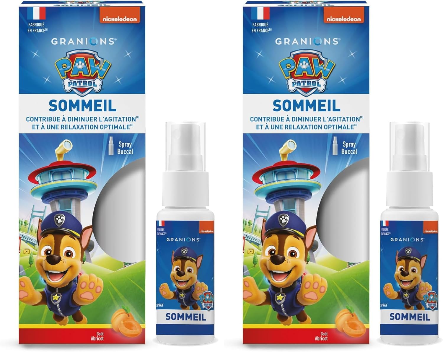 Sleep Spray – PAT PATROUILLE GRANIONS – Apricot Flavour – Verbena, Camomile, Poppy – Relaxation, Reduces Agitation – No Coloring, No Artificial Flavours, No Lactose – Made in France - Image 2