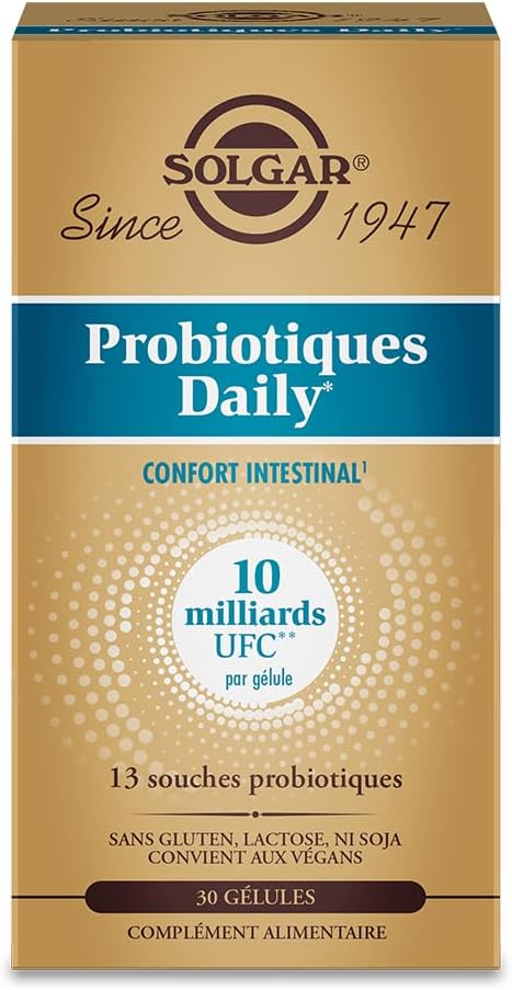 Solgar Daily Probiotics, 10 Billion CFU, 13 Strains, Vegan - 30 Capsules | 10 Billion Guaranteed CFU, Microbiota Balance & Intestinal Comfort, 13 Live Probiotic Strains, Food Supplement - Image 2