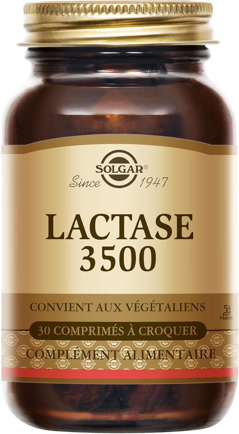 Solgar Lactase 3500 FCC - Improves Lactose Digestion - Digestive Enzyme - Suitable for Lactose Intolerance - Food Supplement - Bottle of 30 Chewable Tablets - Image 2