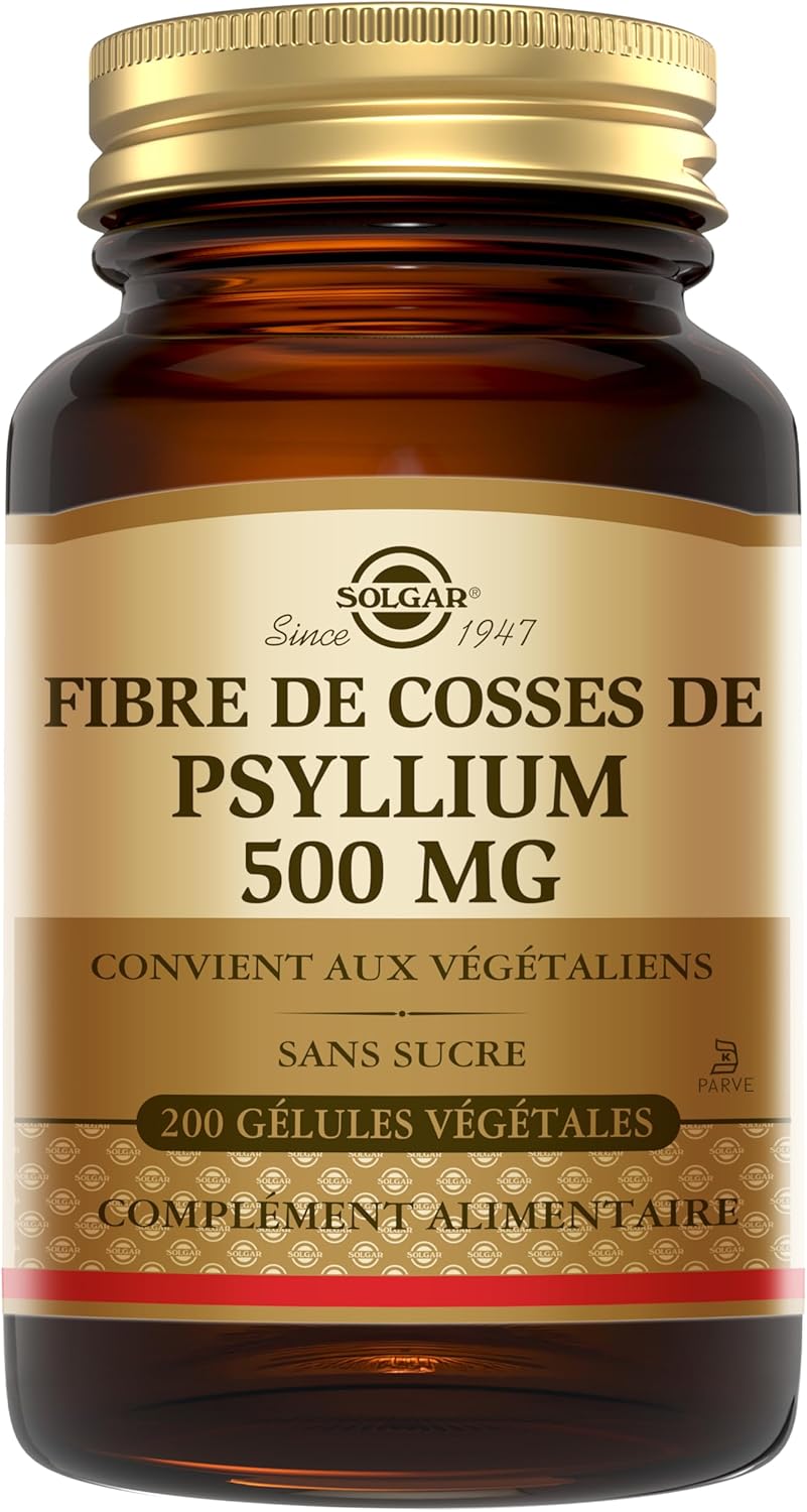 Solgar Psyllium 500 mg - Intestinal Comfort - Vegan - 200 Vegetable Capsules | Plant Fibre for Intestinal Transit & Digestive Comfort, Facilitates Intestinal Function, 3 Months, Dietary Supplement - Image 2