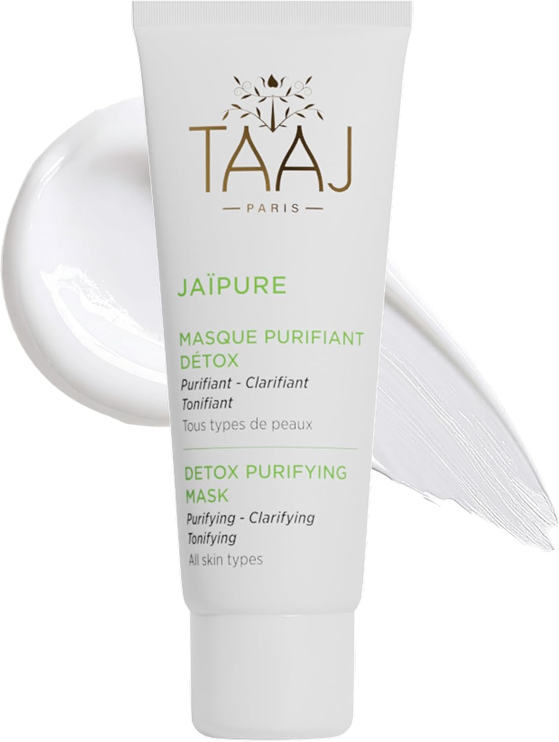 TAAJ | Detox Purifying Mask - JAÏPURE | Purifies, Clarifies & Tones | Antioxidant & Purifying Active | Replenishes Fabrics | Tightens Pores | Fresh & Radiant Complexion | Vegan | 75 ml - Image 2