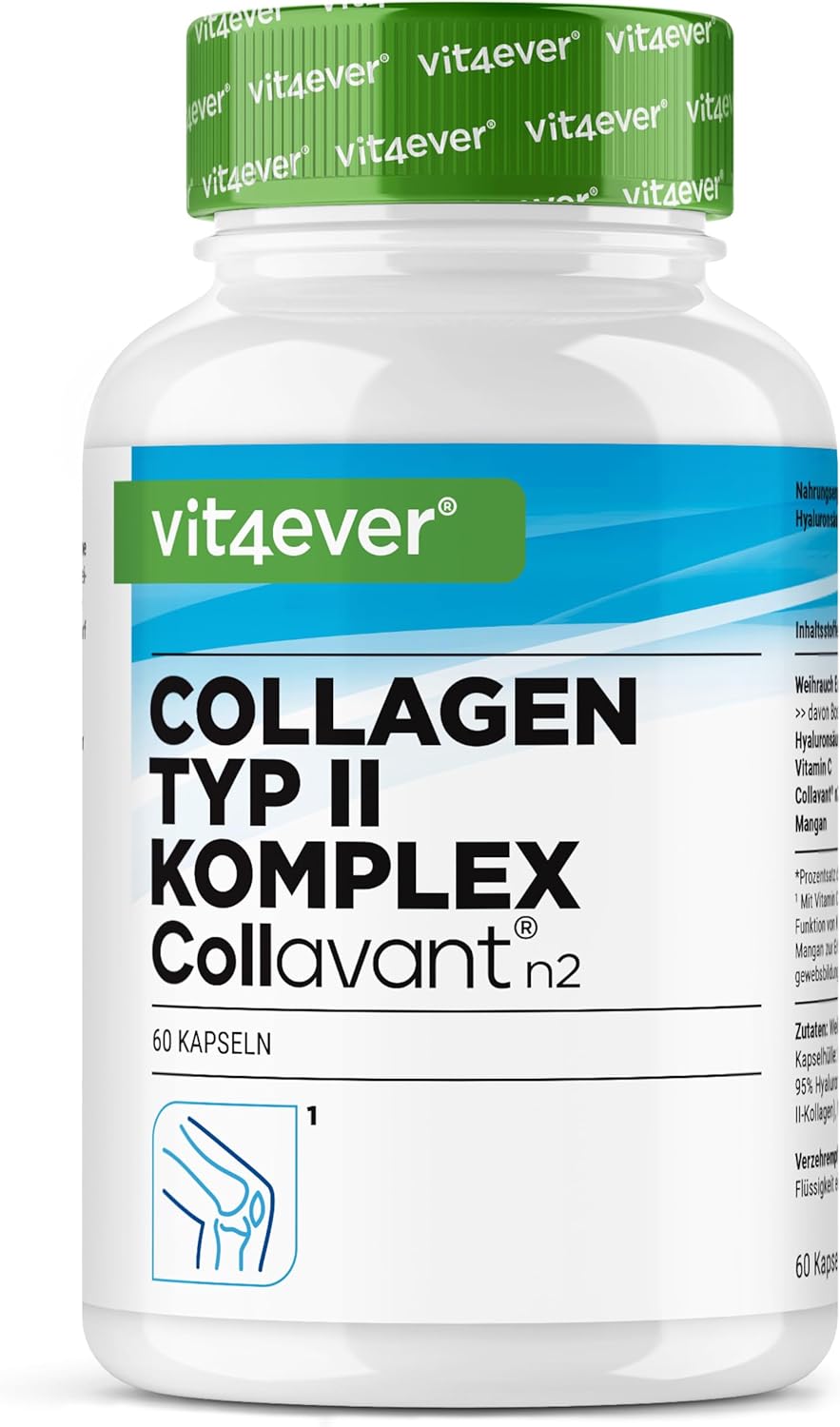 Type II Collagen Complex – with Native Collagen Collagen Native Collagen, Incense Extract, Hyaluronic Acid, Vitamin C, Manganese for Bones, Cartilage and Joints - Image 2