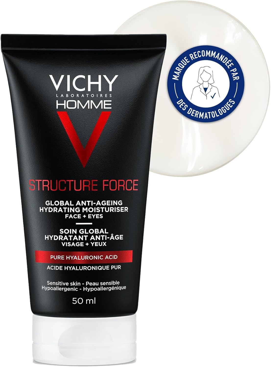 Vichy Man, Structure Force, Global Anti-Aging, Moisturizing, 50 ml - Image 2
