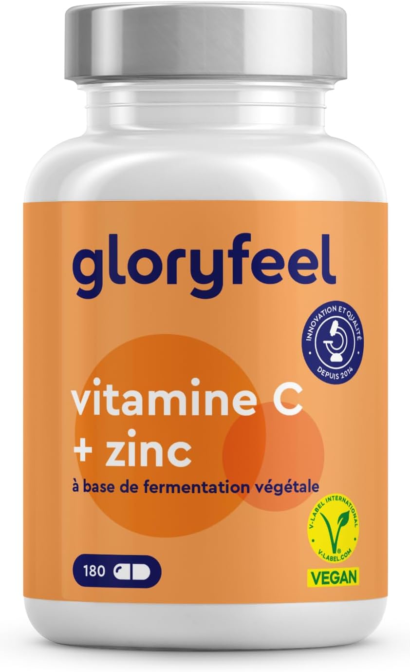 Vitamin C + Zinc Capsules, Highly Dosed with 500 mg of Pure Vitamin C per Dose, Supports Energy, Against Fatigue and Promotes the Immune System*, 100% Vegan, No Additives - Image 2