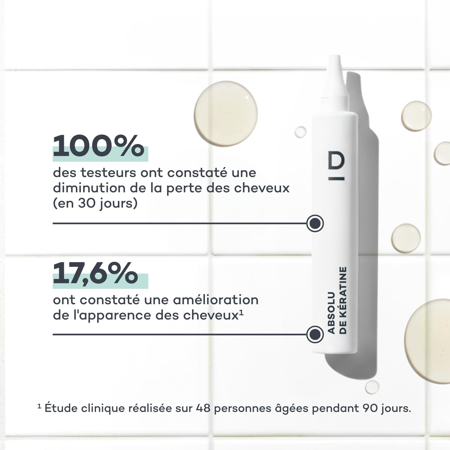 D-LAB | Keratin Absolute 28 Days | Pear Flavour Food Supplement | Natural Keratin For Brittle And Dull Hair | Hair Loss Reduction | Shine And Volume | Made In France - Image 7