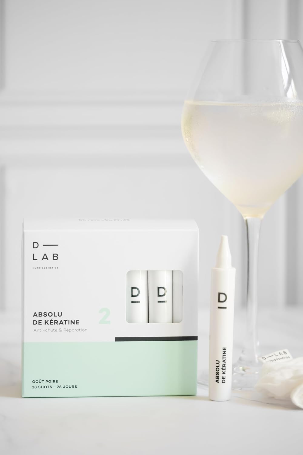 D-LAB | Keratin Absolute 28 Days | Pear Flavour Food Supplement | Natural Keratin For Brittle And Dull Hair | Hair Loss Reduction | Shine And Volume | Made In France - Image 10