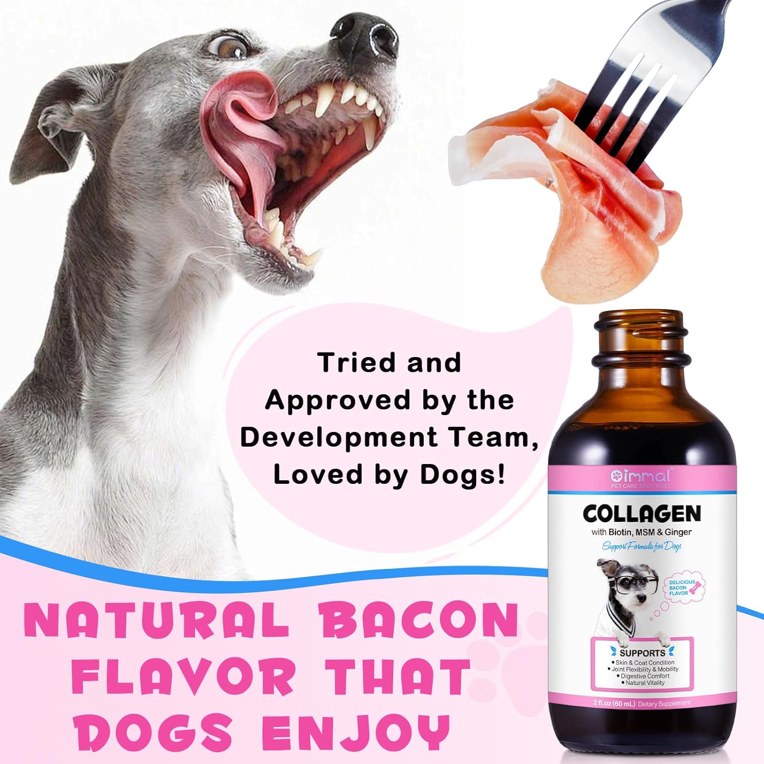 Liquid Collagen for Dogs, Collagen Supplement for Dog Skin & Coat, Itchy & Dry Skin Relief, Joint Supplements for Dogs, Health Support - Image 5