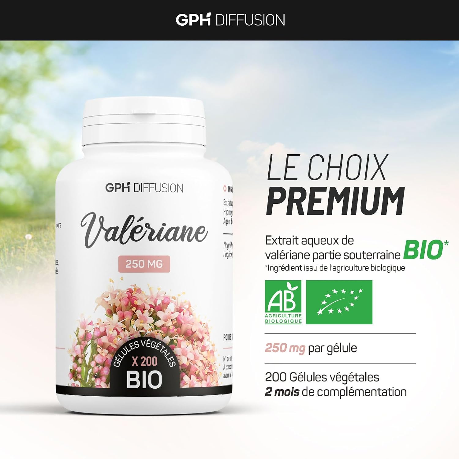 Valerian Bio - 250 mg - 200 vegetable capsules - Image 4