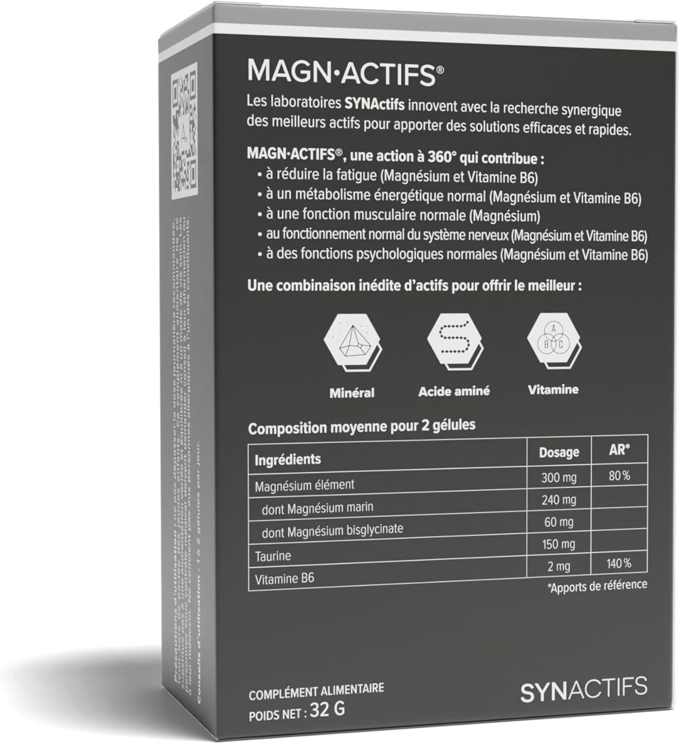 Magnactifs - Magnesium Bisglycinate & Marine - Anti-Fatigue, Anti-Stress Adult, Nervous Balance - Taurine, Vitamin B6 - Aragan - 60 Capsules - Image 8