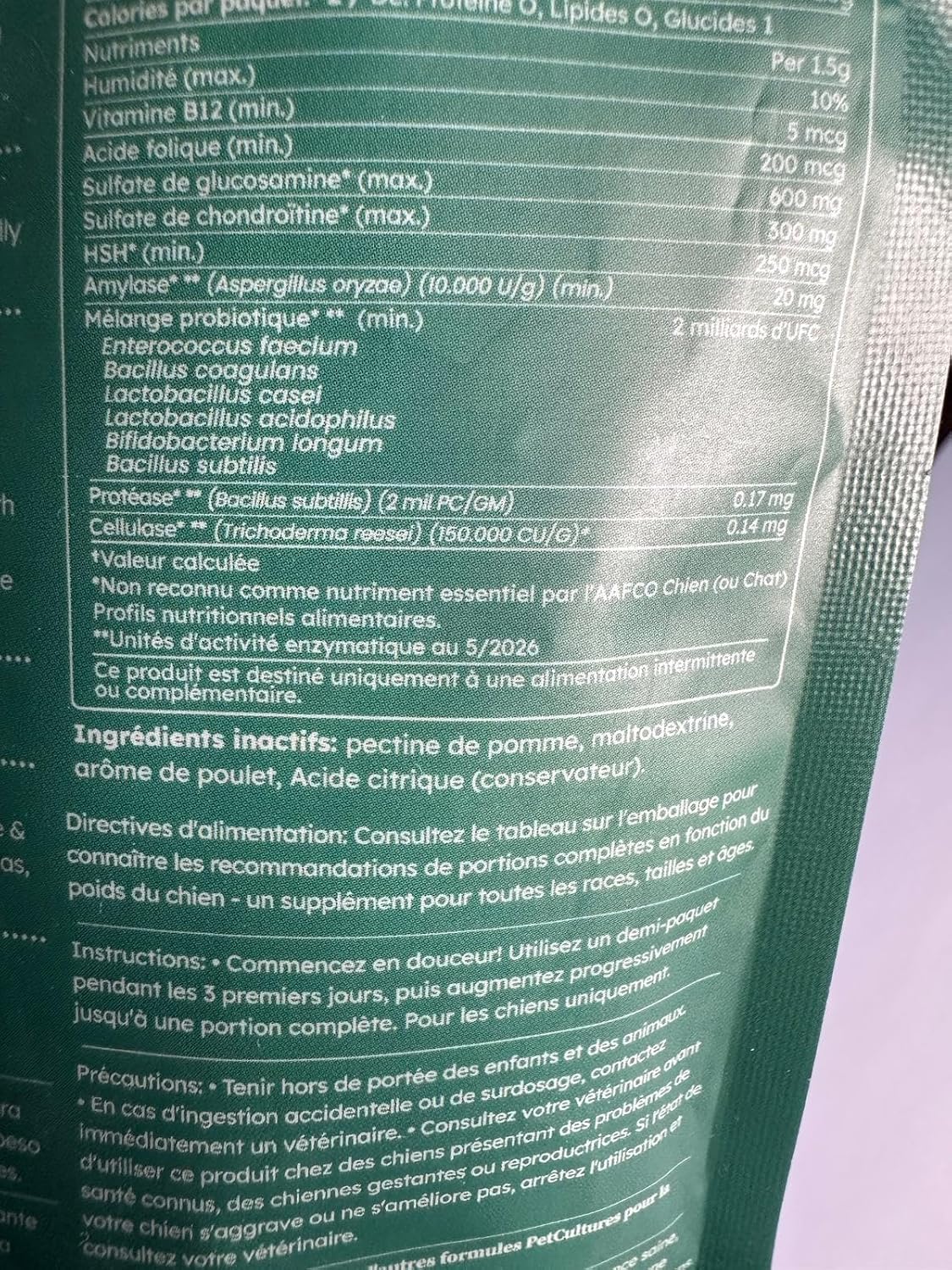 PetCultures Hip & Joint Supplement for Dogs – Glucosamine, MSM, Chondroitin, Prebiotics, Probiotics and Postbiotics (30) - Image 8