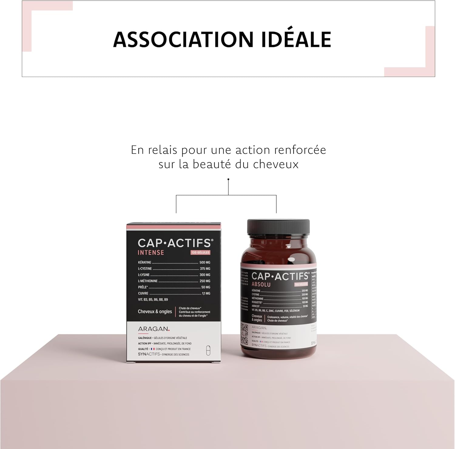 ARAGAN - Intense Capactifs - Hair & Nail Growth - Keratin, Zinc & Vitamins - 1 month of use in 2 phases - Made in France - Image 6