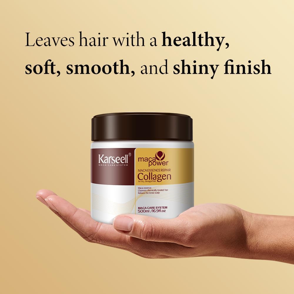 Karseell Collagen Hair Mask 500 ml, Deep Repair Hair Mask for Dry and Damaged Hair - Image 6
