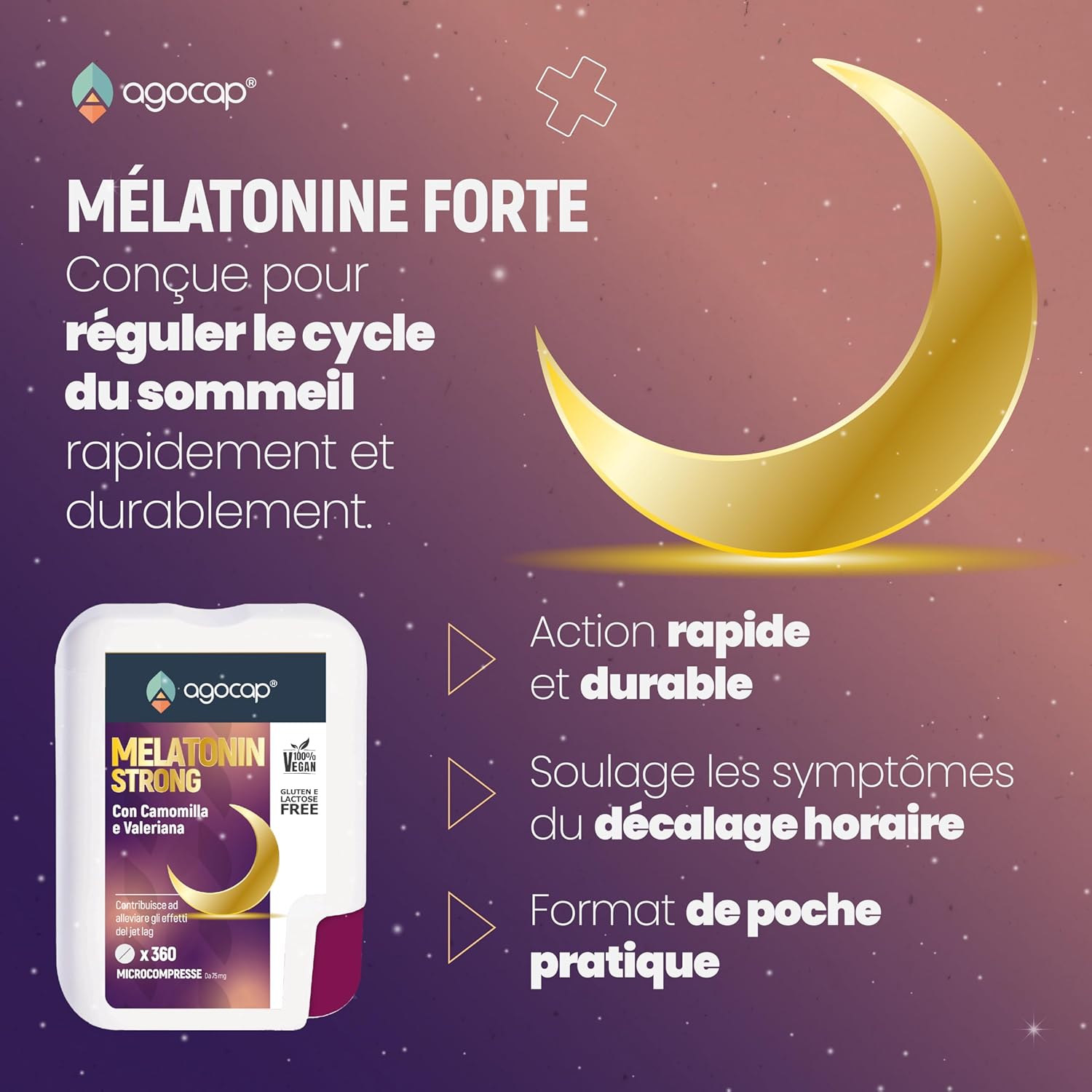Melatonin for sleeping with Chamomile and Valerian. Strong melatonin, 1 mg with 360 minitablets. Sleep supplements, Melatonin Pura, regulates sleep cycle and reduces jet lag symptoms - Image 3