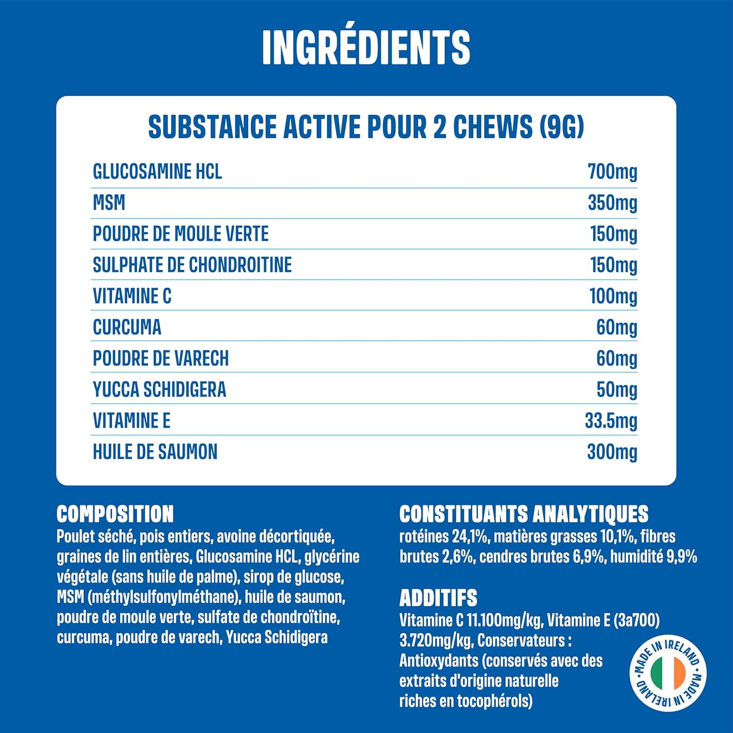 ivvi Hip and Joint Chien - 60 Friandises au Poulet Articulations, Arthrose | Complément Alimentaire Hautement Concentré, MSM, Moule à Lèvres Vertes, Glucosamine, 270g - Image 6
