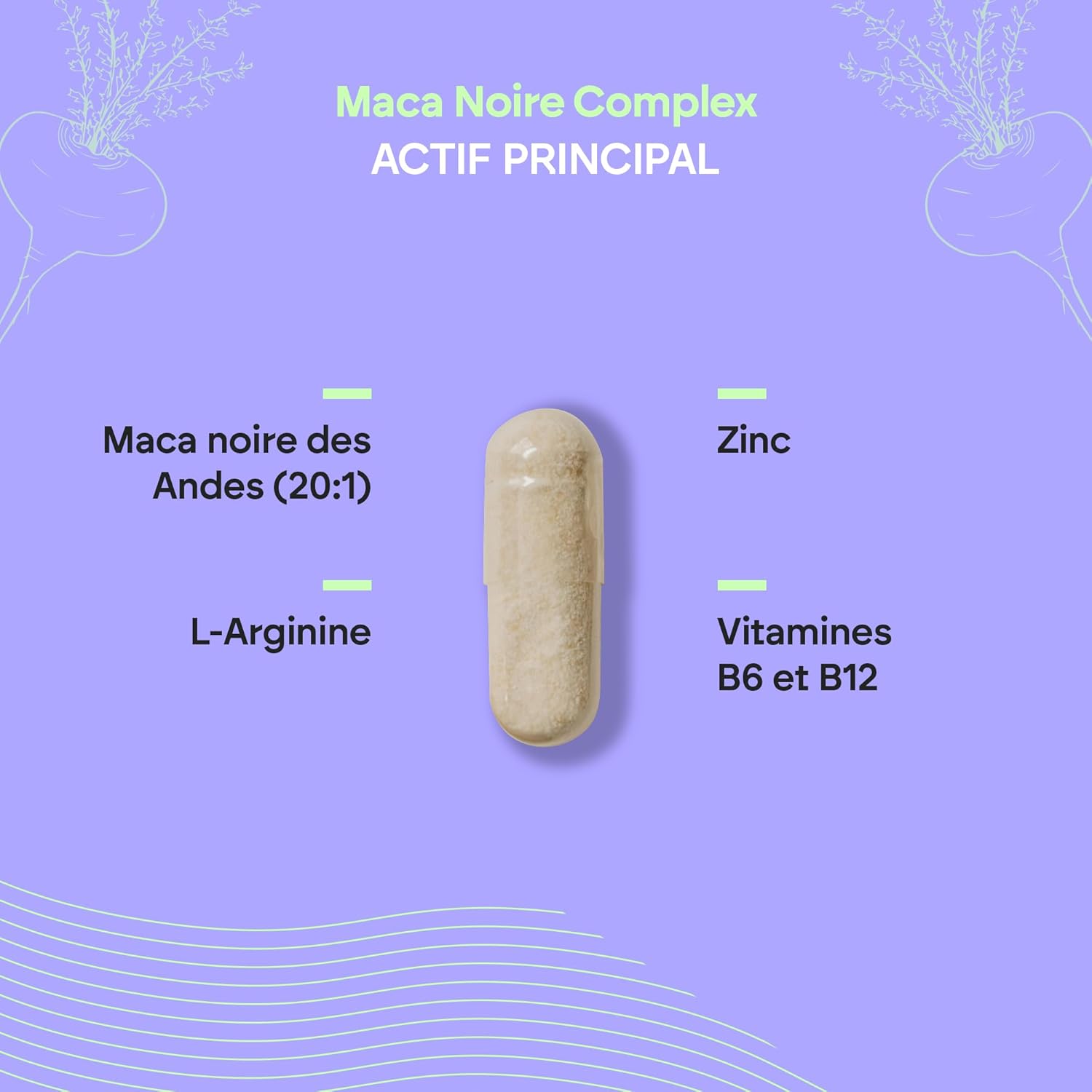 Black Maca from the Andes 32000mg, Power 20:1, L-Arginine Zinc | Vitamins B6 B12, Peruvian Maca Men and Women, 120 Capsules Black Maca Complex Nutralie - Image 5