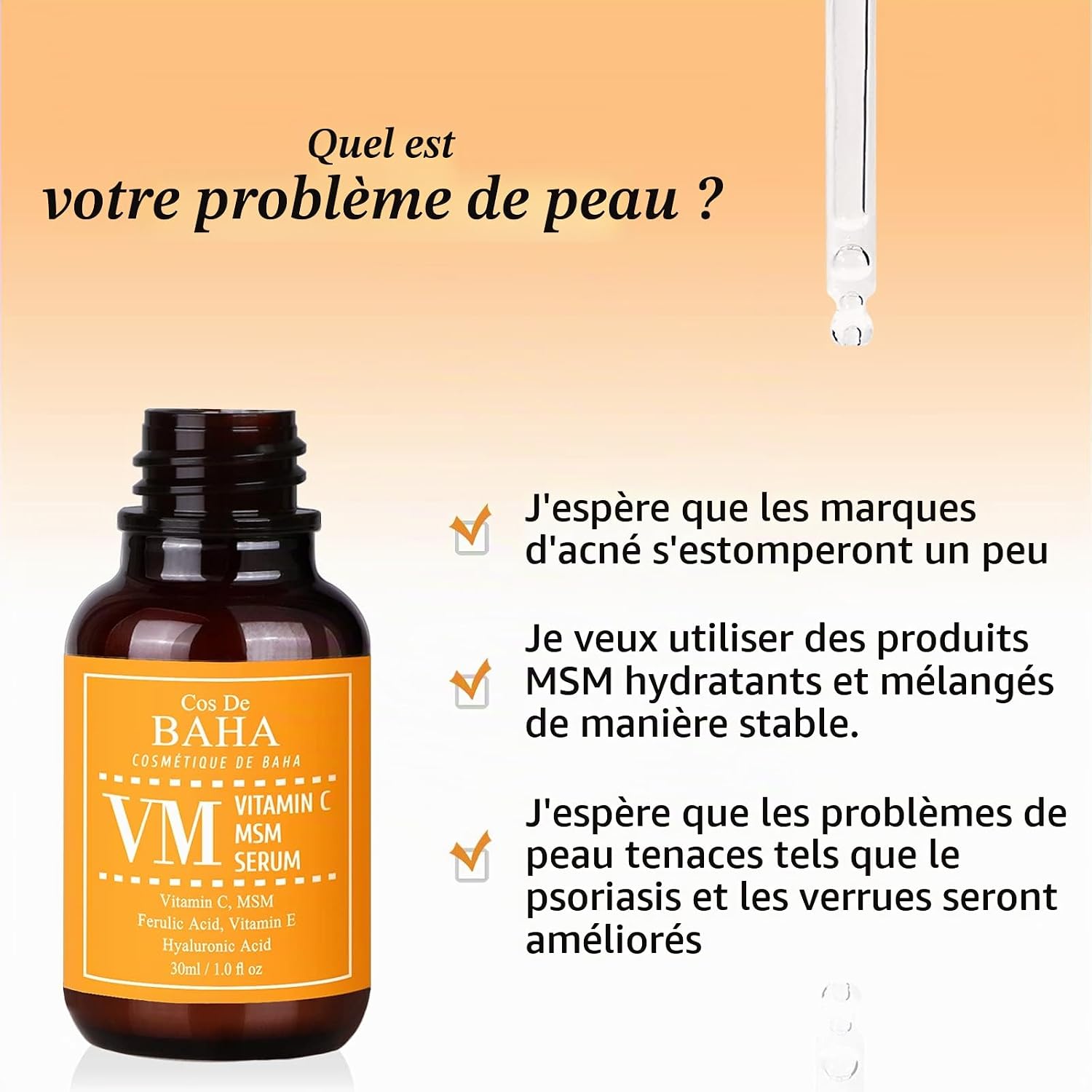 Cos De BAHA (VM) Vitamin C MSM Serum 30ml - Image 4