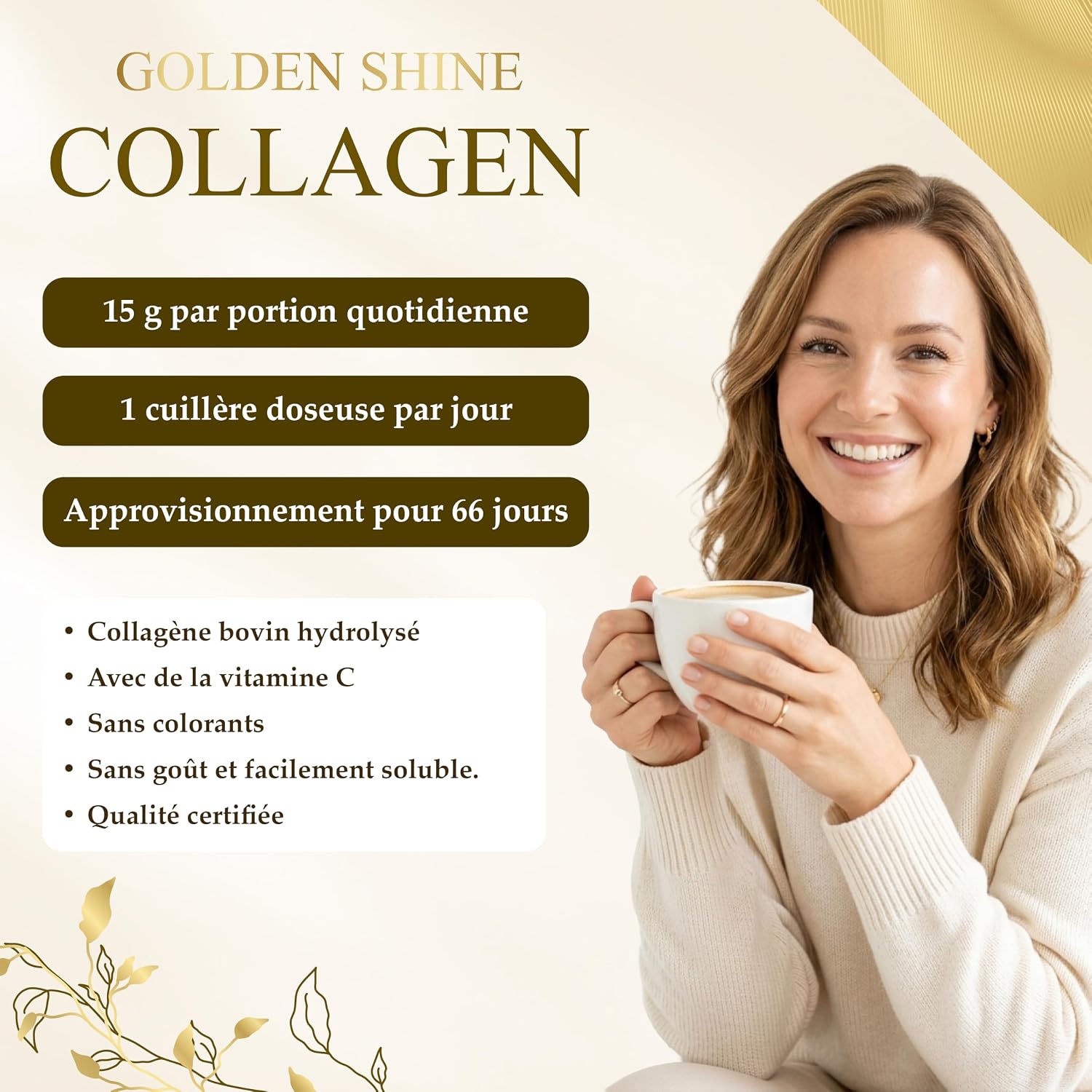 Hydrolyzed Collagen Powder 1000g Peptides Types I II & III Neutral Taste | 100% Pure Bioactive Collagen Protein Highly Dosed Excellent Solubility Controlled Quality 500g 700g 1000g 1500g - Image 4