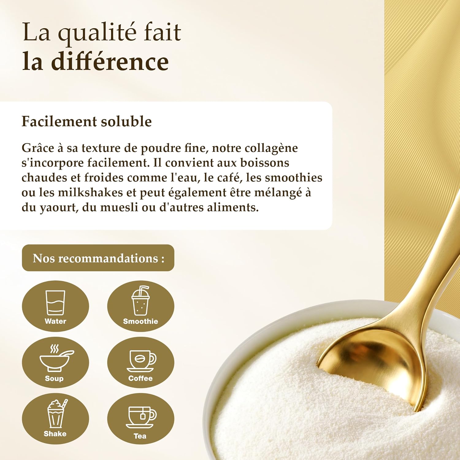 Hydrolyzed Collagen Powder 1000g Peptides Types I II & III Neutral Taste | 100% Pure Bioactive Collagen Protein Highly Dosed Excellent Solubility Controlled Quality 500g 700g 1000g 1500g - Image 7