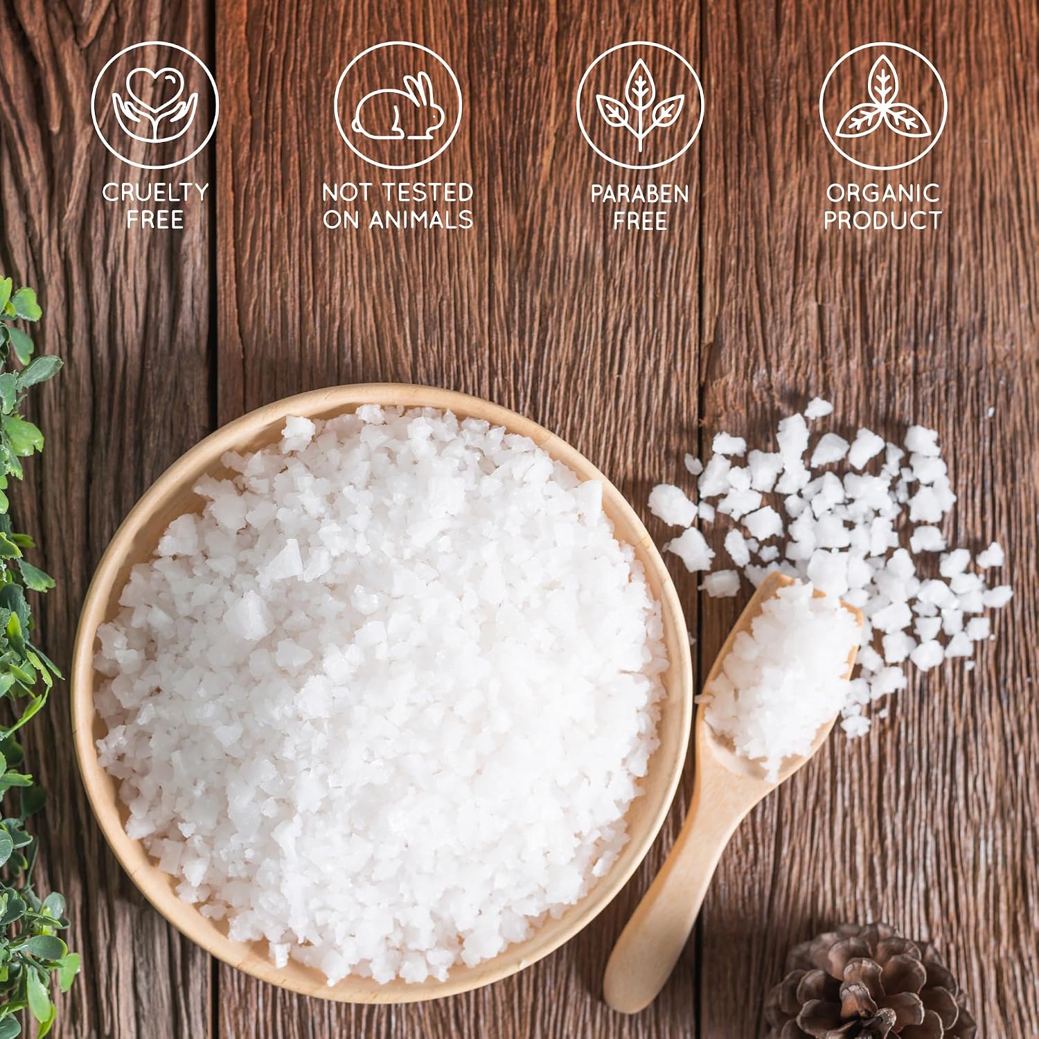 Organic Magnesium, Epsom Salt - Bath Salts and Tired Legs, Calluses, Muscle Recovery, Relaxation, Magnesium Skin Recharge, Exfoliating, Detox and Vitality, Plant Care 500g - Image 10