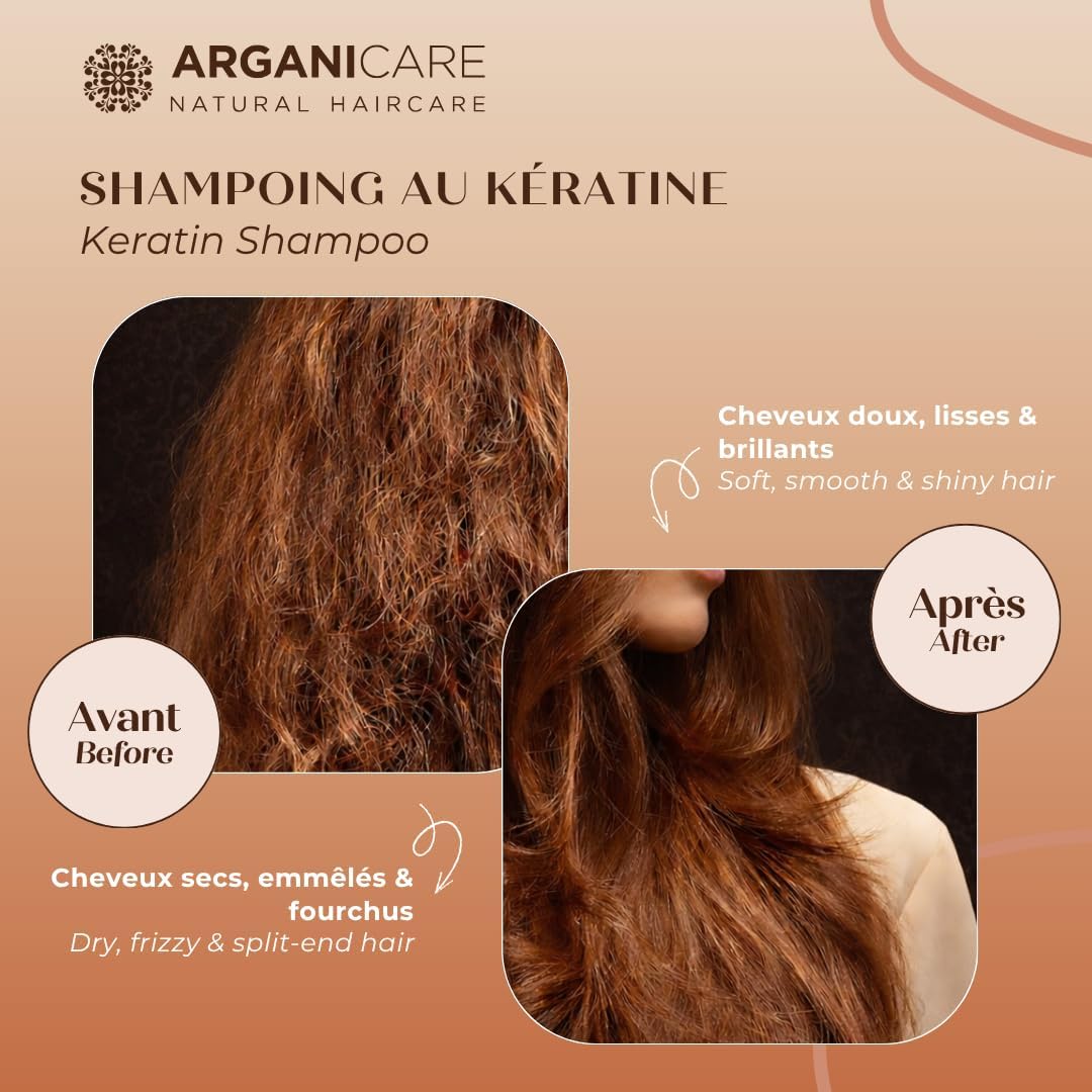 Hydrolyzed Keratin Repair & Nutrient Shampoo - Gentle Wash, Helps Smooth Cuticle, Strengthens Hair Fiber, Sodium Chloride Free Formula, 400ml - Image 4
