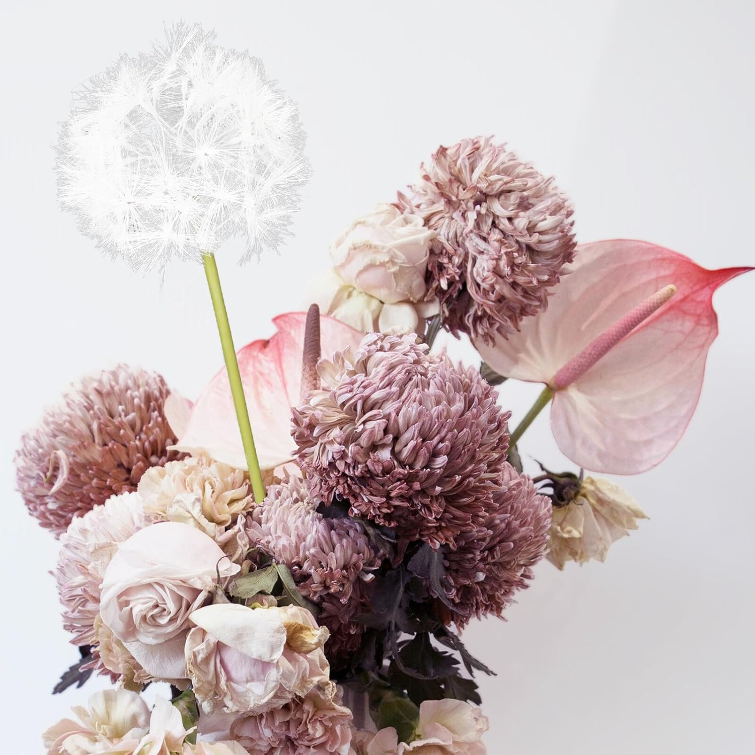Veemoon Dried Flowers Artificial Dandelion Decorative for Wedding and Home Bouquet Fake Floral and Realistic for Centerpiece and Home Decoration - Image 6