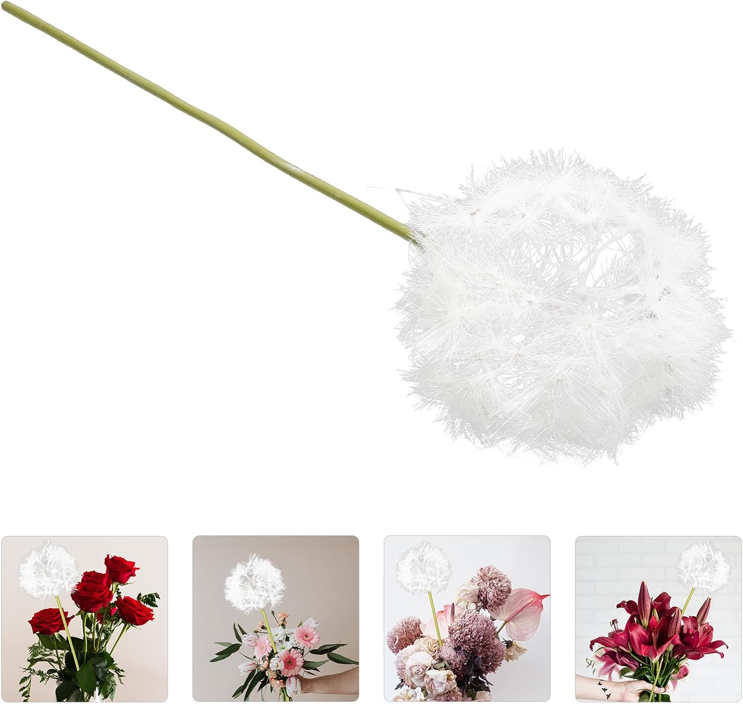 Veemoon Dried Flowers Artificial Dandelion Decorative for Wedding and Home Bouquet Fake Floral and Realistic for Centerpiece and Home Decoration - Image 9