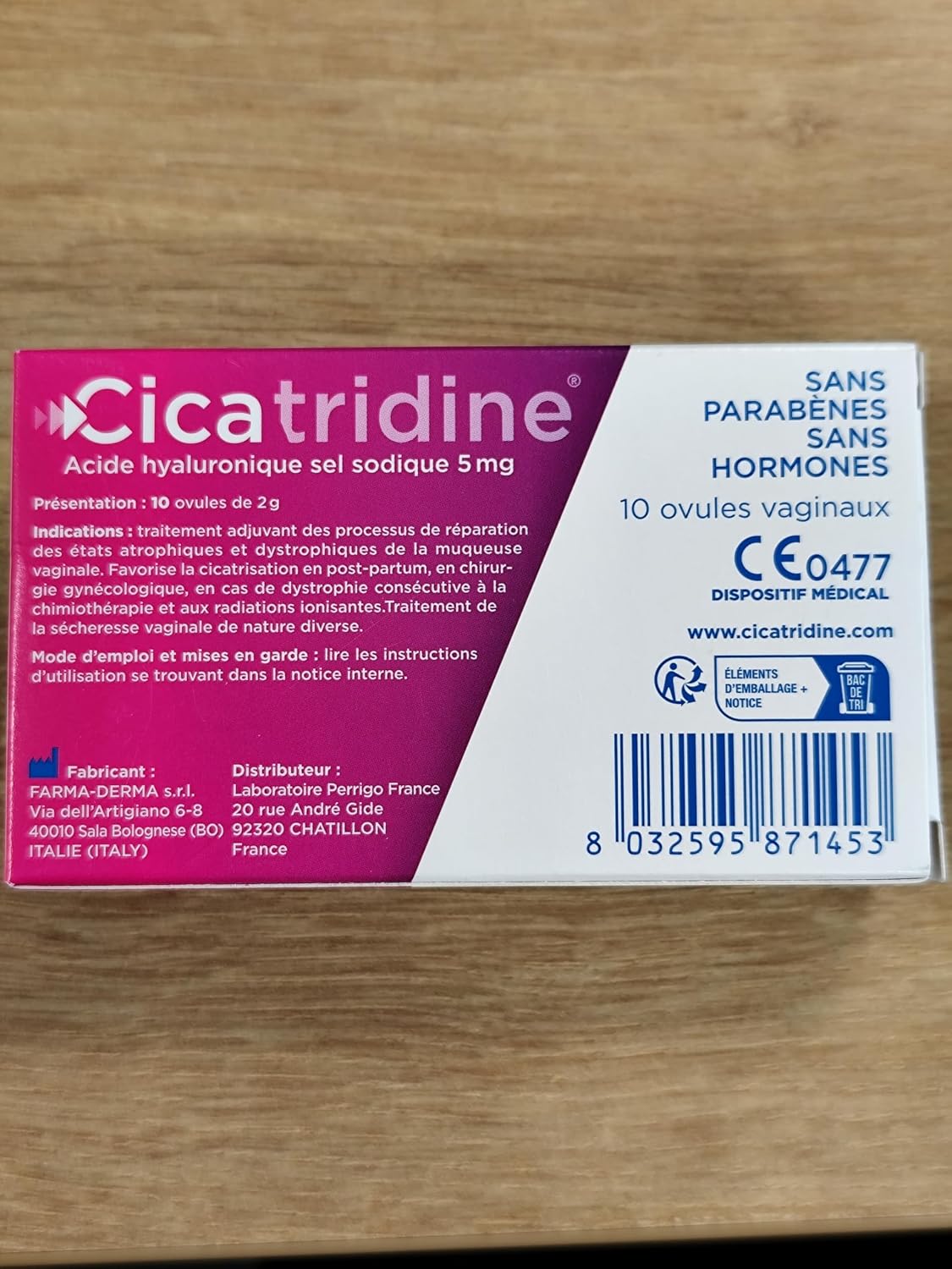 Cicatridine PLUS – Vaginal Ovules - Vaginal Dryness Treatment - For Postmenopausal Women - Hyaluronic Acid Sodium Salt 10mg - Medical Device - 10 Eggs - Image 3