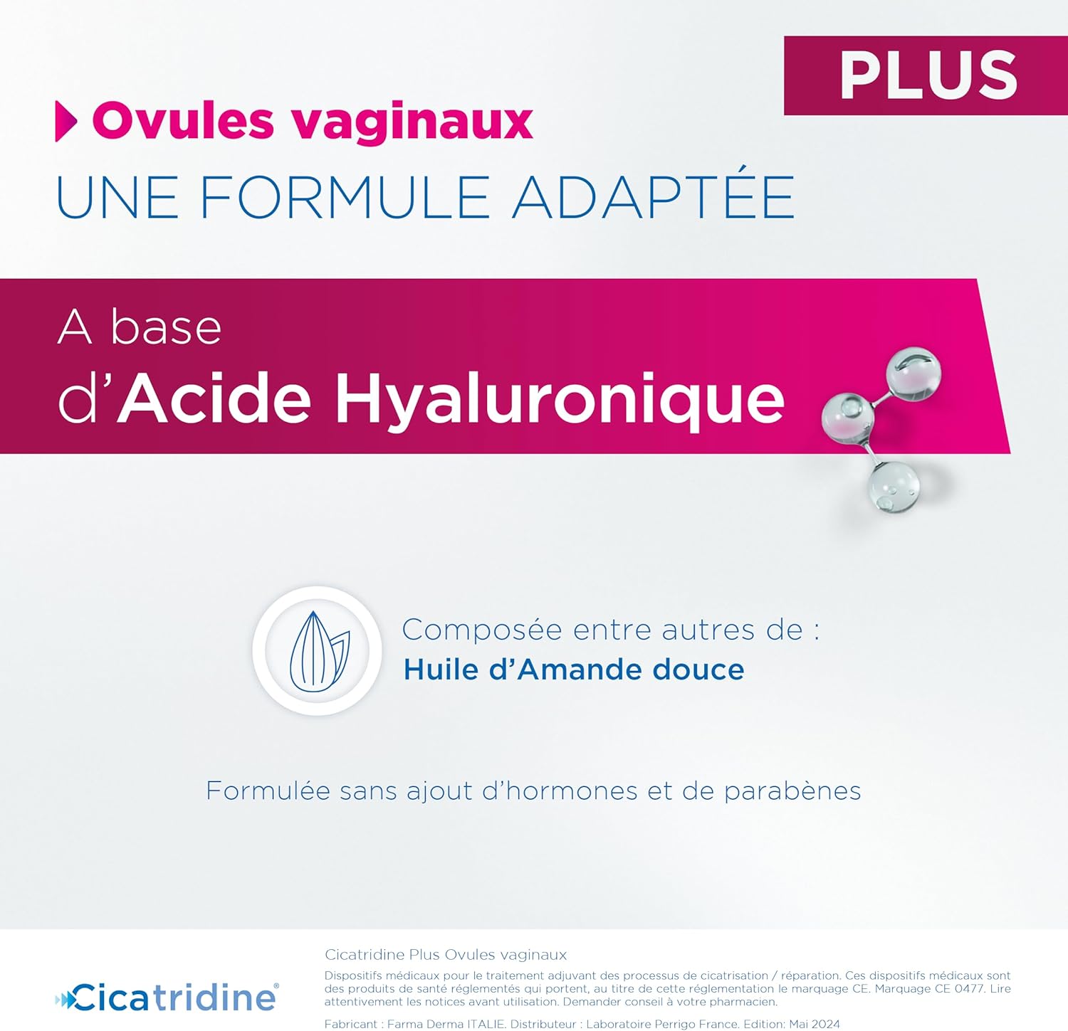 Cicatridine PLUS – Vaginal Ovules - Vaginal Dryness Treatment - For Postmenopausal Women - Hyaluronic Acid Sodium Salt 10mg - Medical Device - 10 Eggs - Image 7