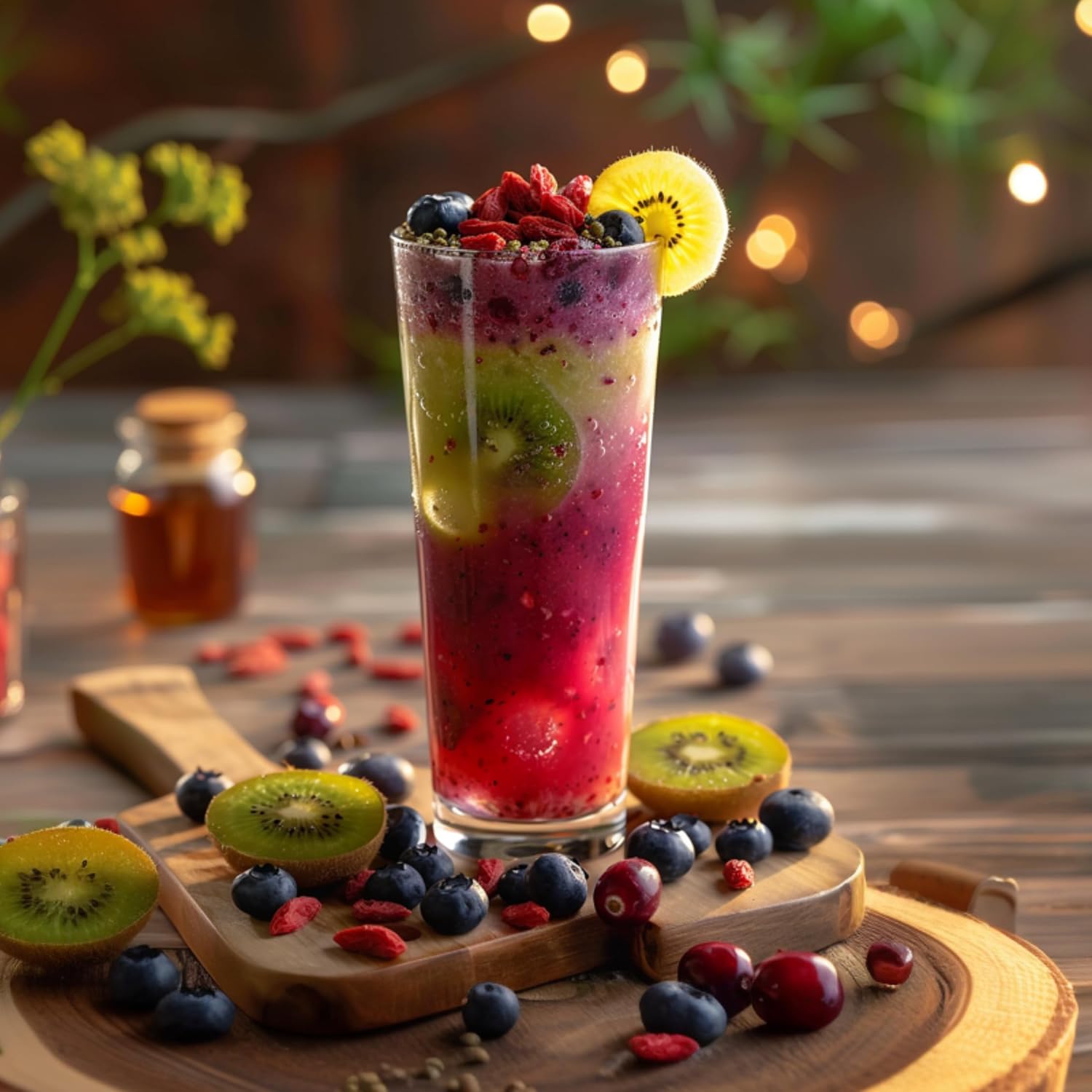 Plant in a Box - Smoothie Mix 4 - Goji Berry, Blueberry, Cranberry, Kiwi Berry - Rustic Fruit Trees - Pot 9 cm - Height 25-40 cm - Image 3